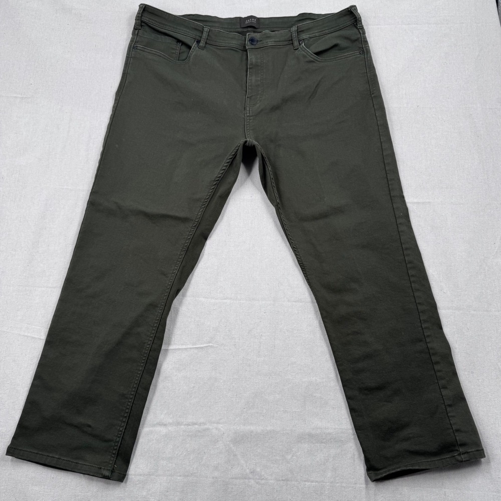 Jachs New‎ York Mens 40x29 Stretch Travel Pants Olive Green Straight Leg